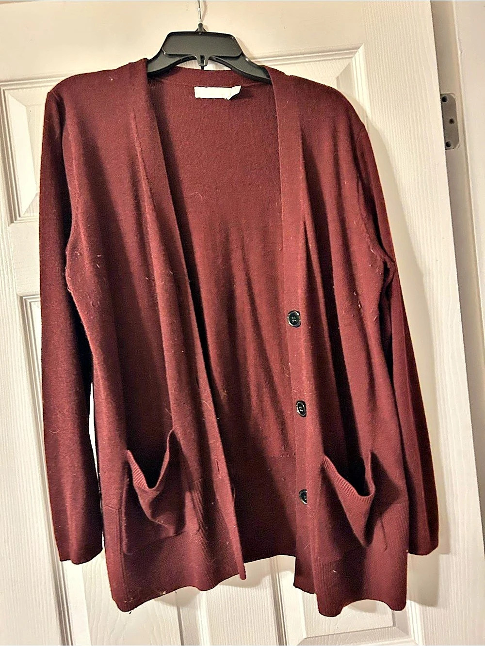 ASOS Burgundy Cardigan Size Medium